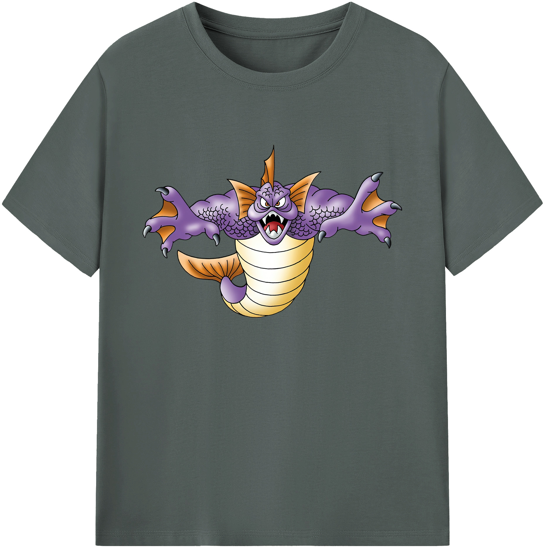 （画像用） ドラゴンクエスト Doragon Kuesuto Dragon Quest 綿100％ メンズ半袖Tシャツ｜肌触りやわらか＆通気性